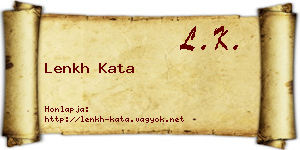 Lenkh Kata névjegykártya